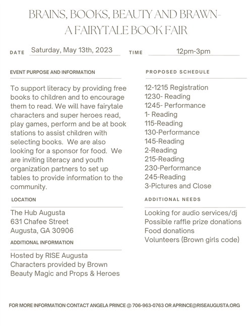 Brain Book Schedule